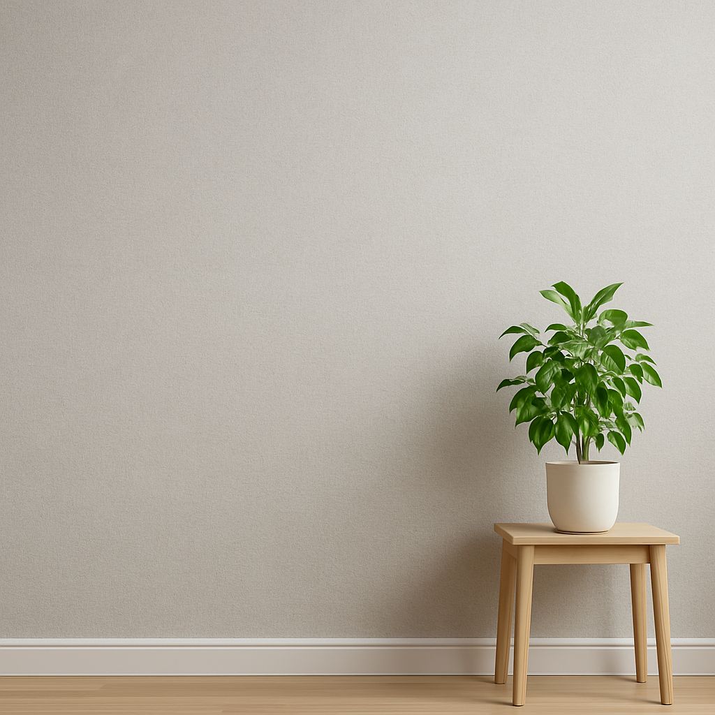 Perete drept, vopsit simplu, fără elemente grafice, imagine before pentru proiect cu tapet imprimabil Digiprint HT W301.