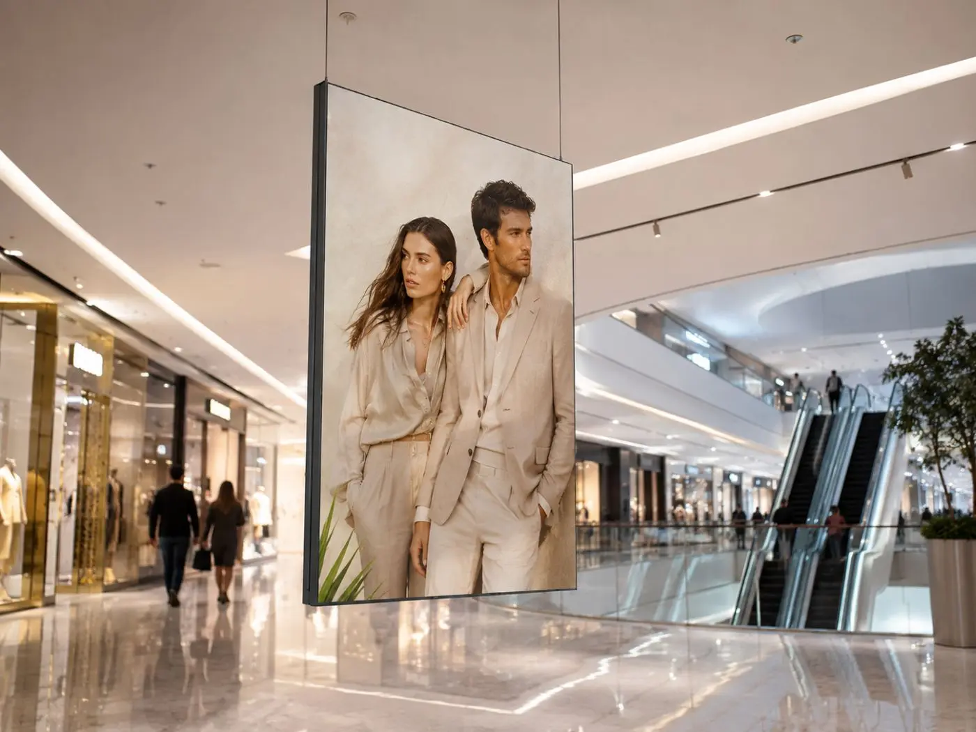 Casetă luminoasă la comandă pentru spațiu comercial, cu față iluminată și sistem de afișare adaptat proiectului