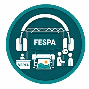 Copertă audio Verla Academy – Mergi cu Verla la FESPA 2026.