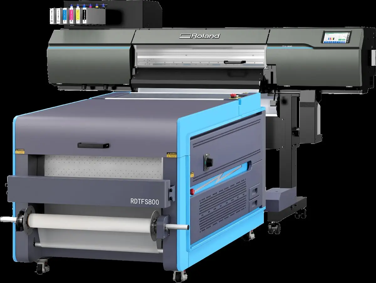 Sistem complet DTF Roland TY-300 cu cuptor pentru productie textile personalizate