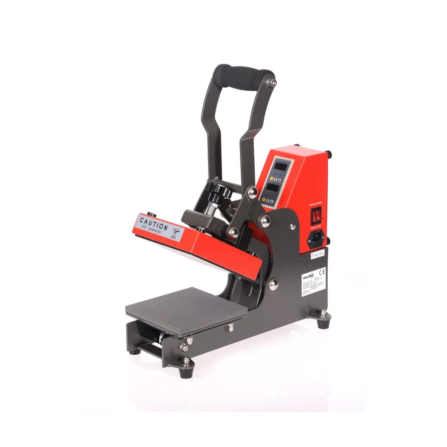 Presă termică compactă Secabo TC1 cu suprafață de lucru de 15 pe 15 cm pentru transferuri de dimensiuni mici