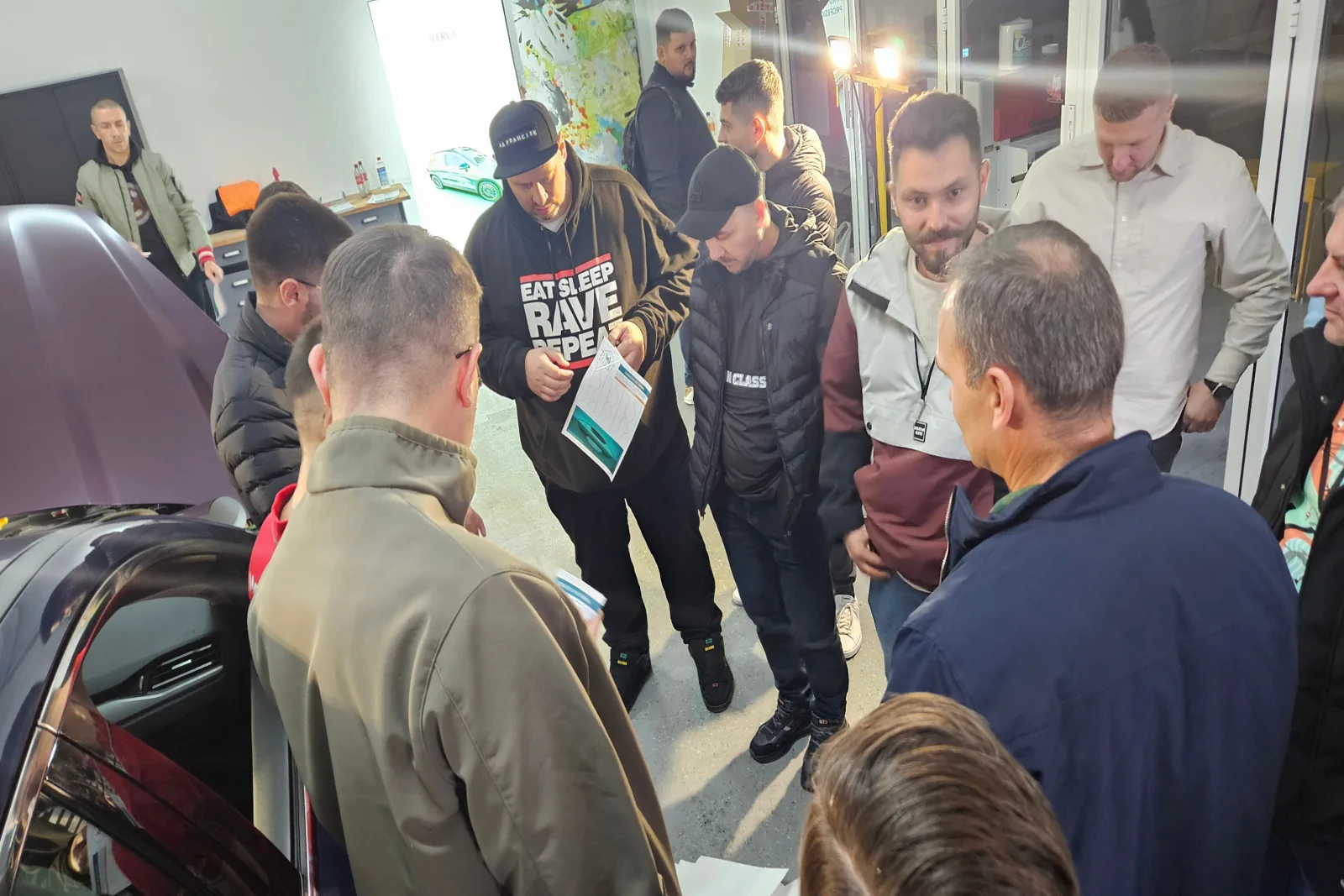 Workshop colantări auto Verla × Vasile Lomanar București 14 noiembrie 2025 – discuții tehnice aplicate, analiză de pași și proceduri corecte