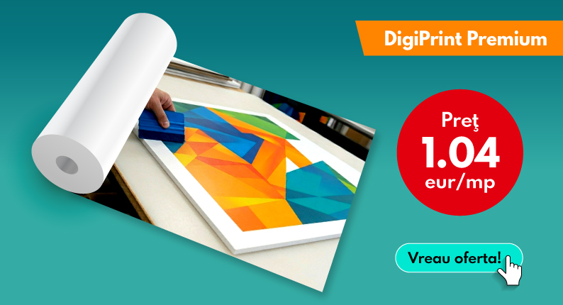 Folie adezivă de print albă și transparentă Digiprint Premium