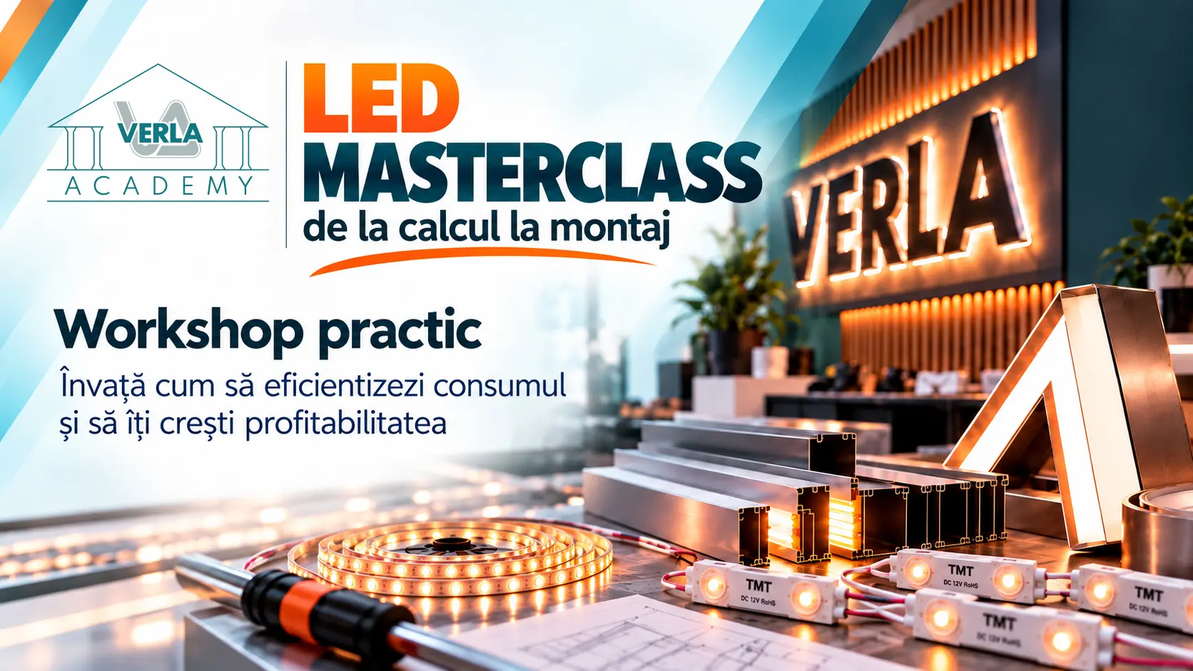 LED Masterclass pentru producția publicitară la Verla Academy Cluj