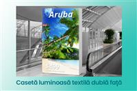 Caseta luminoasa textila dubla fata