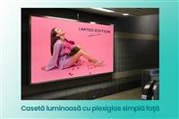 Caseta luminoasa cu plexiglas simpla fata