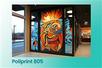 PoliPrint 805 folie alba mata adeziv permanent transparent