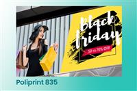 PoliPrint 835 folie alba mata adeziv removabil gri