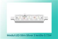 Modul LED Slim Silver 3 lentile 0.72W