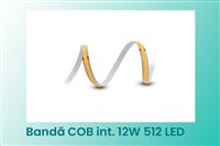 Banda LED COB 12W/m 512 LED/m 24V interior