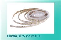 Banda LED 8.6W/m 120 LED/m 12V interior